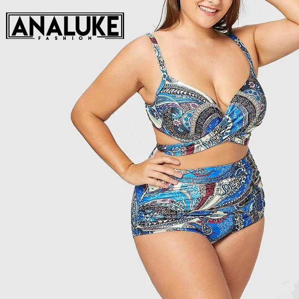 Final Markdown Big Size High Waist Swimsuit