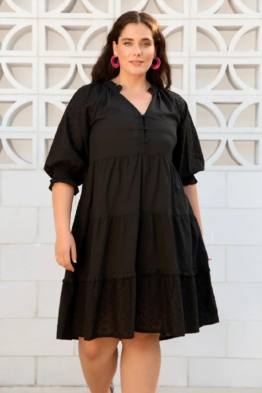 Exclusive Online Offer Scout Broderie Anglaise Dress in Black