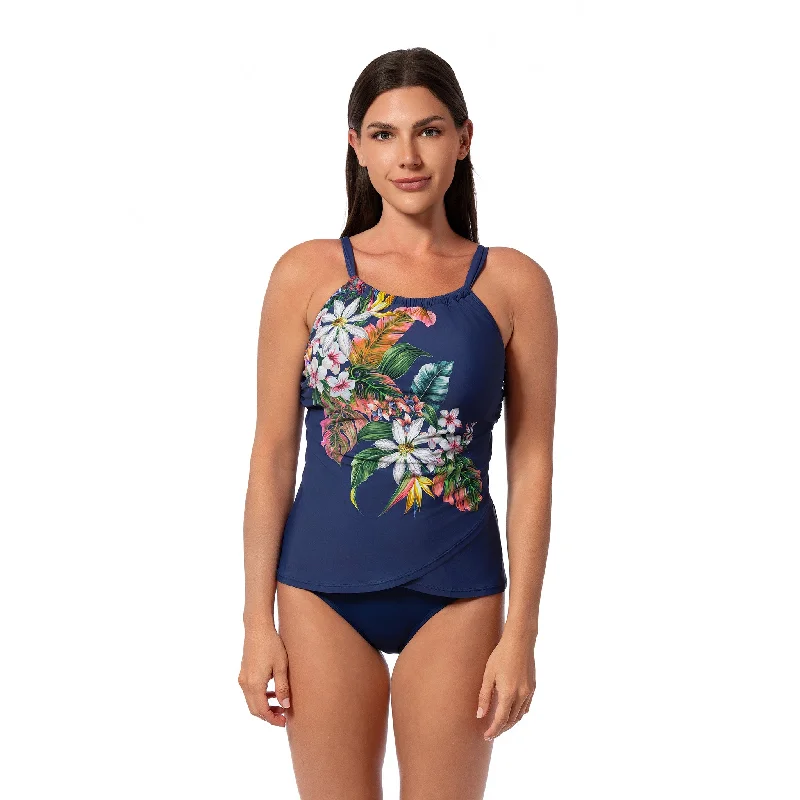 YEAR-End Clearance PALM DELIGHT AUDREY DRAPE TANKINI TOP