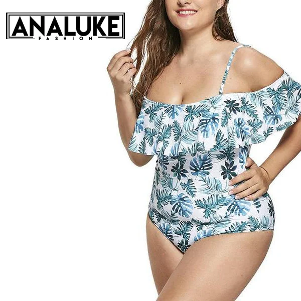 Value Deals Leaf Printed One Piece Swimsuit
