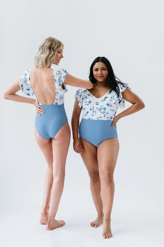 Massive Deals Ocean One Piece | Ocean Blue Floral