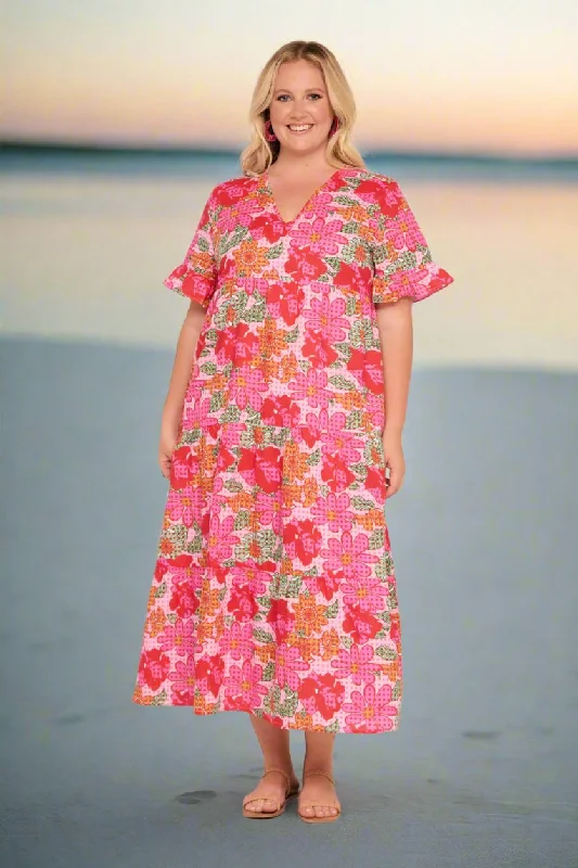 New Markdowns Sabrina Maxi Dress in Cherry Checkers