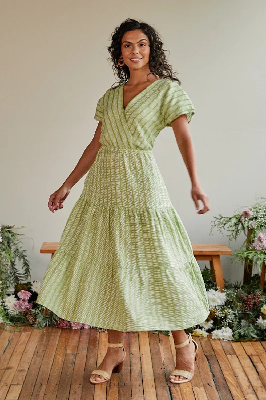 Now or Never Shari Linen Dress in Sage