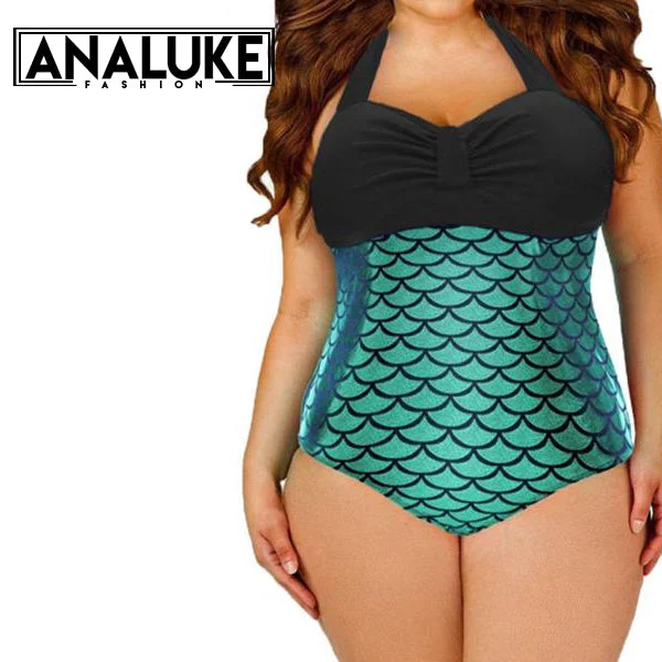 Clearance Event Plus Size Mermaid One Piece Swimwear
