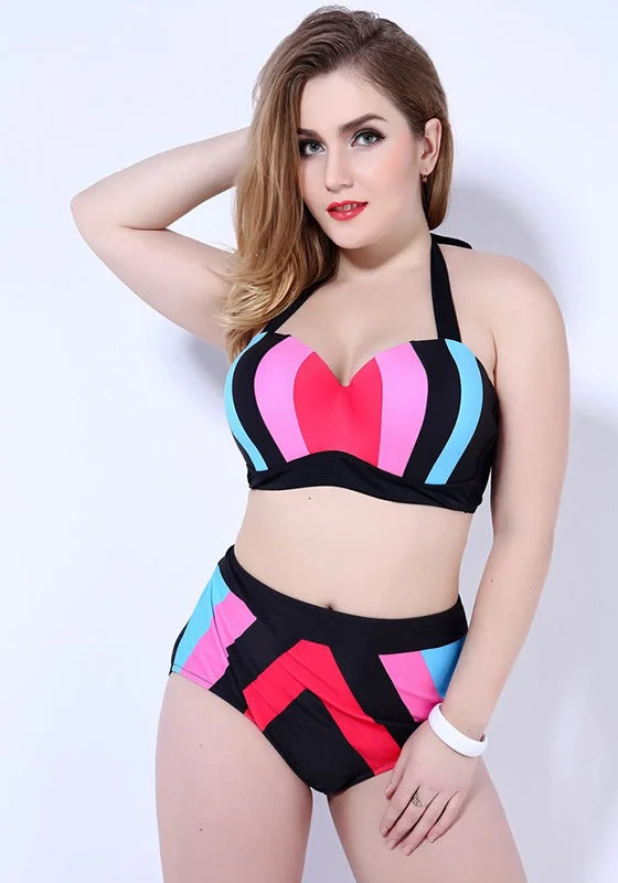 Limited Stock Niveus Patchwork High Waist Bikini