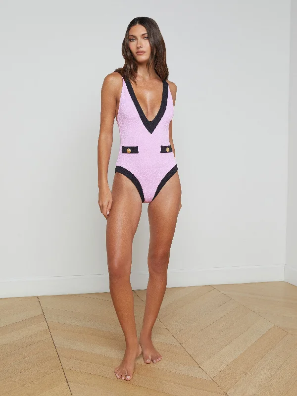Now or Never Lisa Plunge One-Piece Swimsuit
