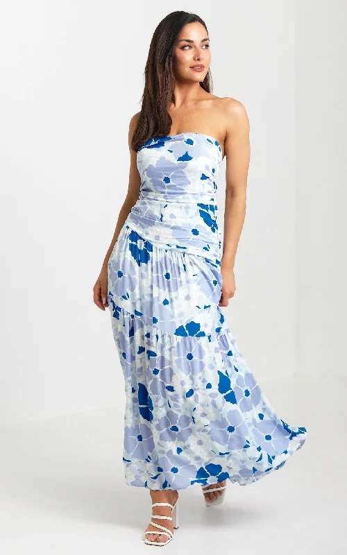 Seasonal Sale Cosima Maxi Dress - Blue Multi Floral
