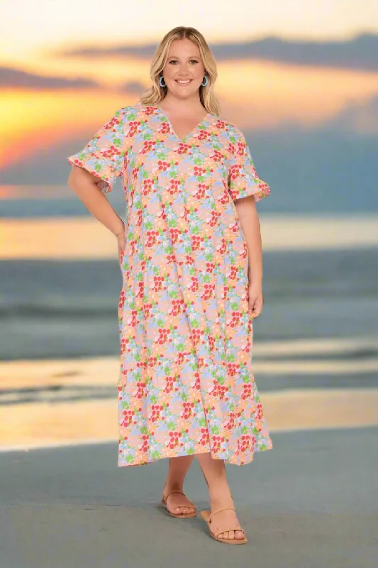 Season Finale Sale Sabrina Maxi Dress in Confetti Blooms