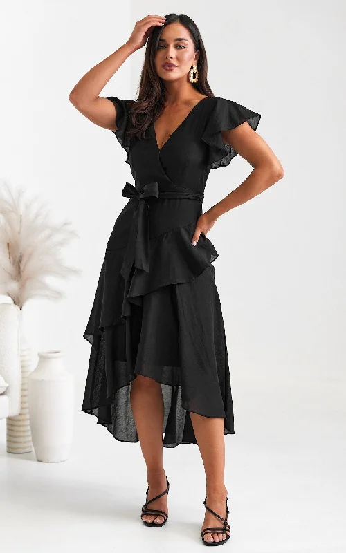 Super Bargain Sophia Maxi Dress - Black