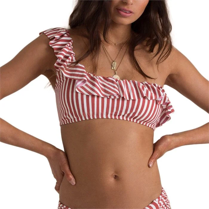 Stock Clearance Billabong Sincerely Jules Dos Palmas Ruffle Bikini Top