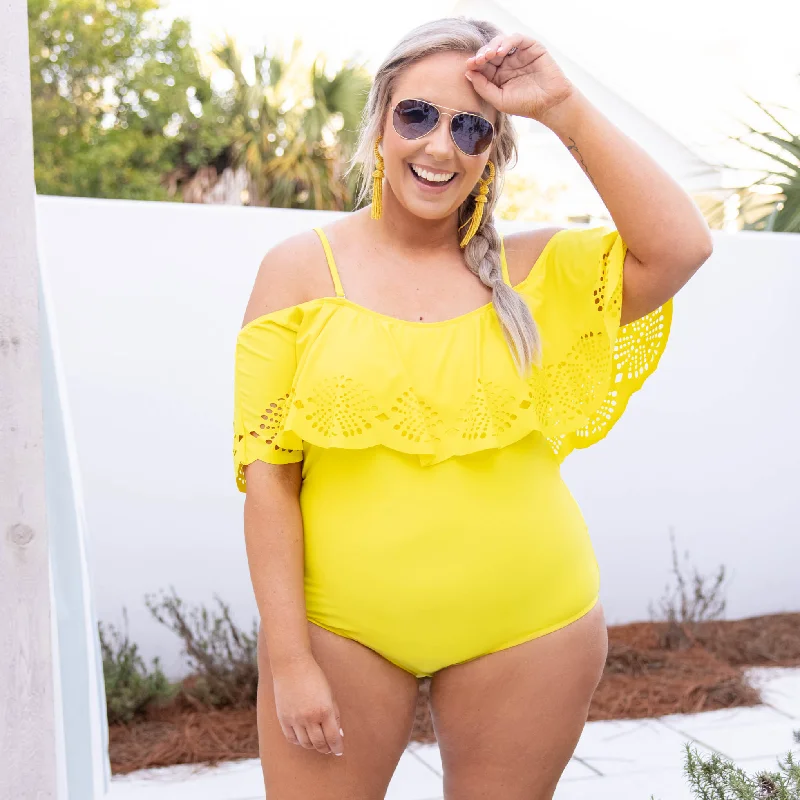 Customer Appreciation Sale Sunrise And Shine Swimsuit, Yellow