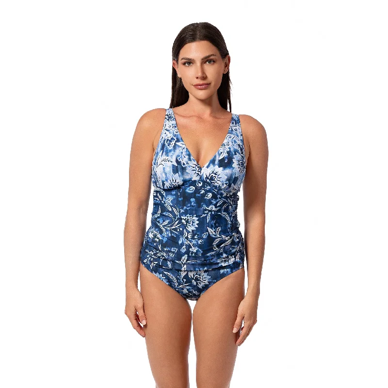Sale Event OCEAN MOSAIC AMBER V-NECK TANKINI TOP