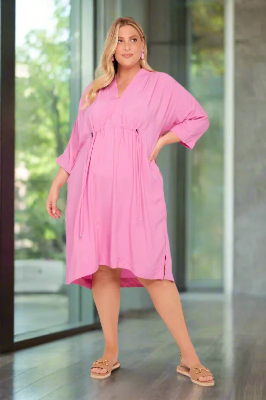 The Best Prices Finley Kaftan Short Dress in Pink