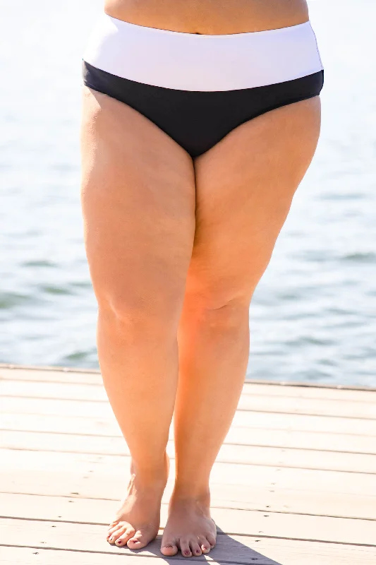 Overstock Hidden Islands Swim Bottoms, Black-White