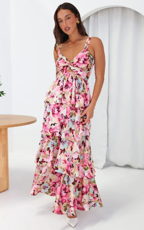 Big Discounts Cherika Maxi Dress - Pink Multi Floral