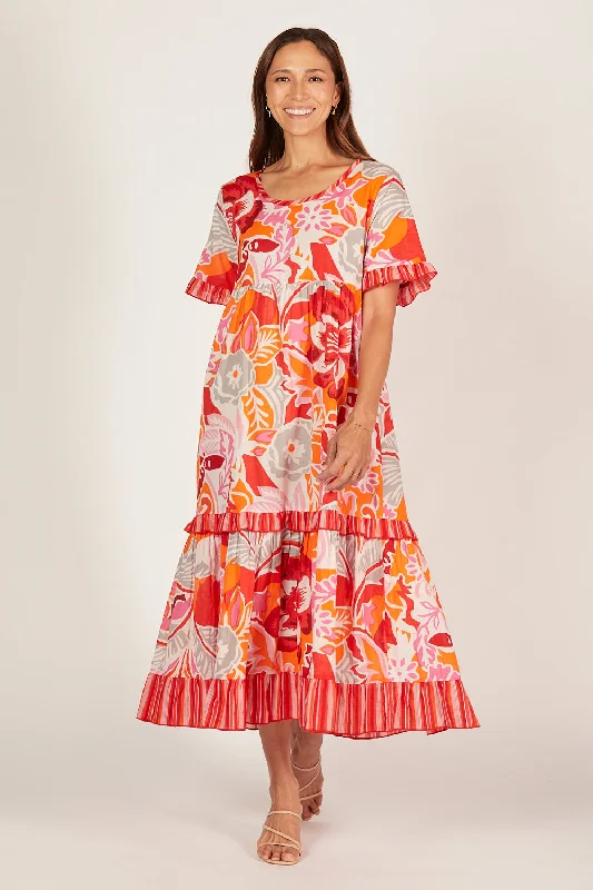 Best Bargains Sabre Frill Dress in Coralene
