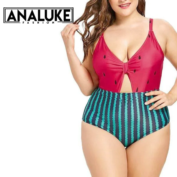 Super Sale Plus Size Watermelon Swimsuit