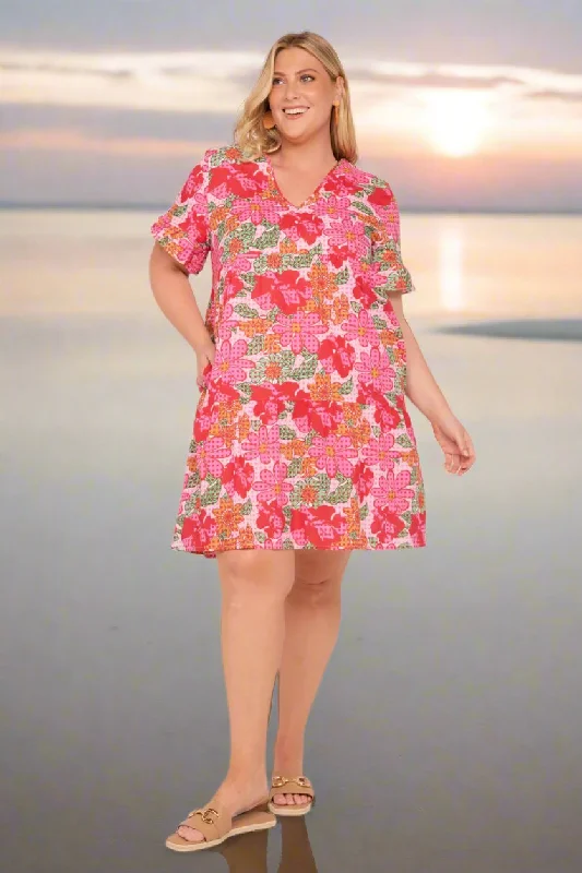Grand Opening Sale Sabrina Short Dress in Cherry Checkers