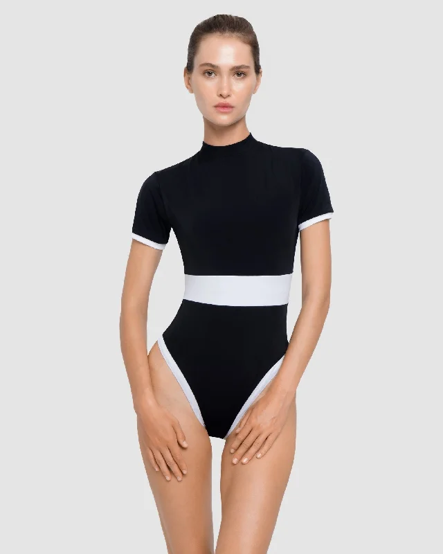 New Markdowns Reef Short Arms One Piece Swimsuit