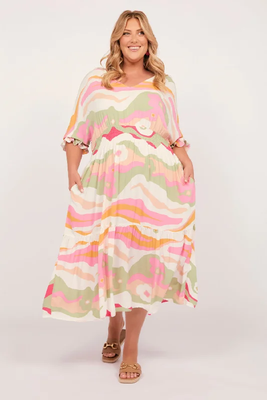 Exclusive Offers Cherry Blossom Dress in Solene Olive