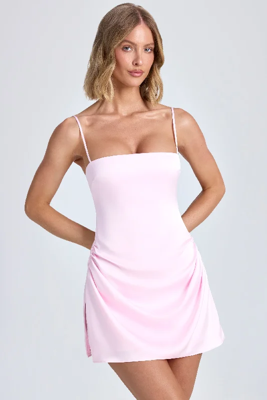 Low Prices Draped A-Line Mini Dress in Blush