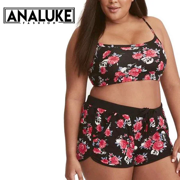 Online Exclusive 2018 Plus Size Printed Flower Swimwear