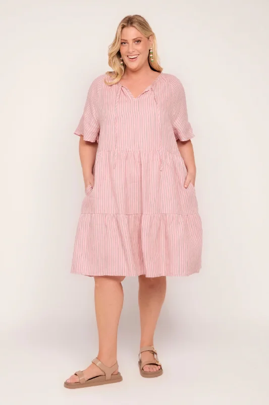 Final Clearance Ismay Linen Dress in Beverly Hills
