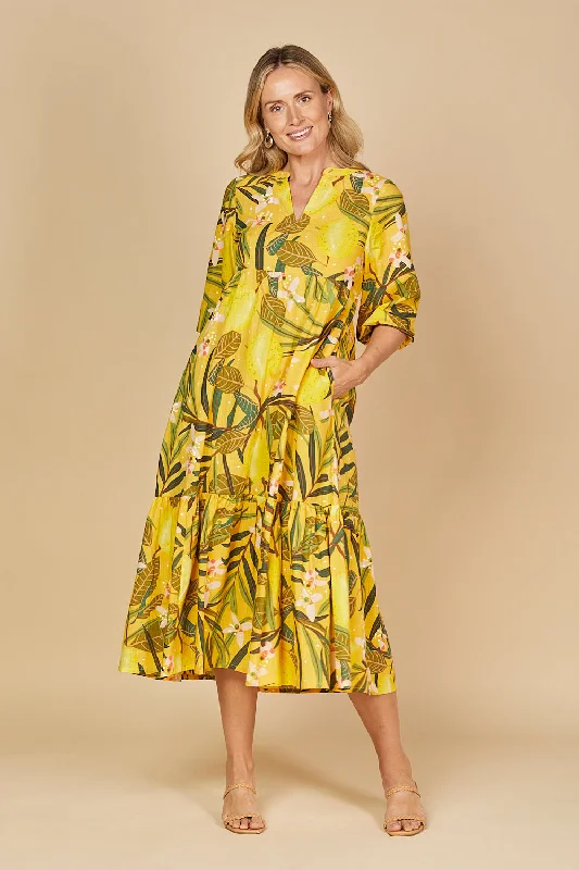 Loyalty Reward Sabre V-Neck Dress in Villa Capri
