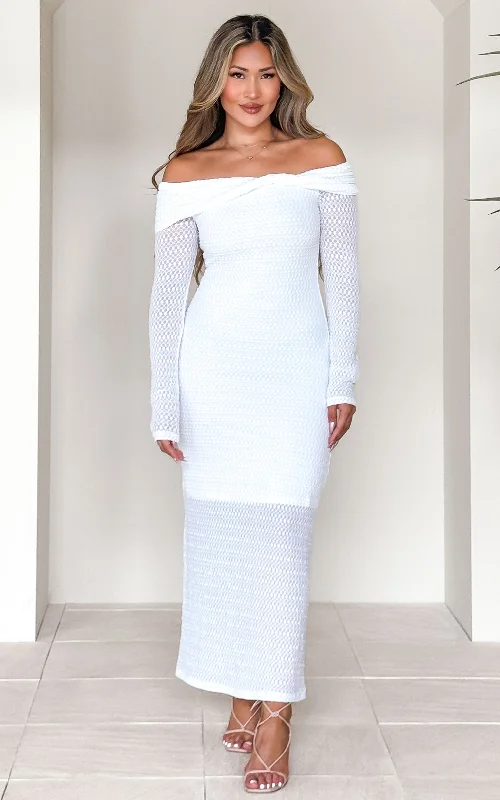 Quick Sale Doherty Maxi Dress - White Texture