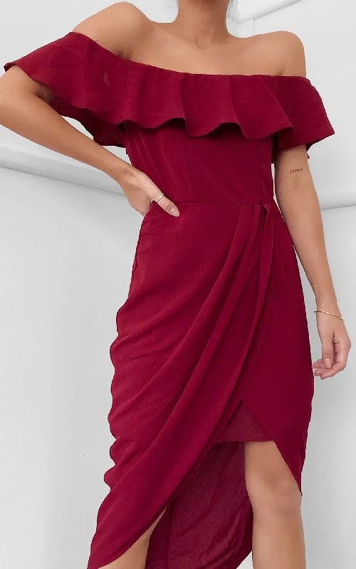 Huge Discounts Melanie Dress - Wine