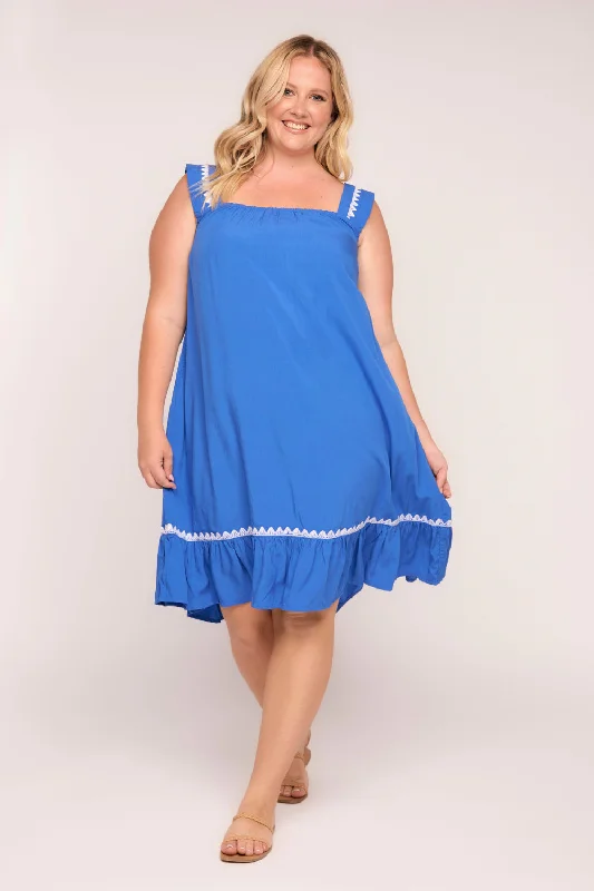 Exclusive Access Celia Short Dress in Blueberry Delight