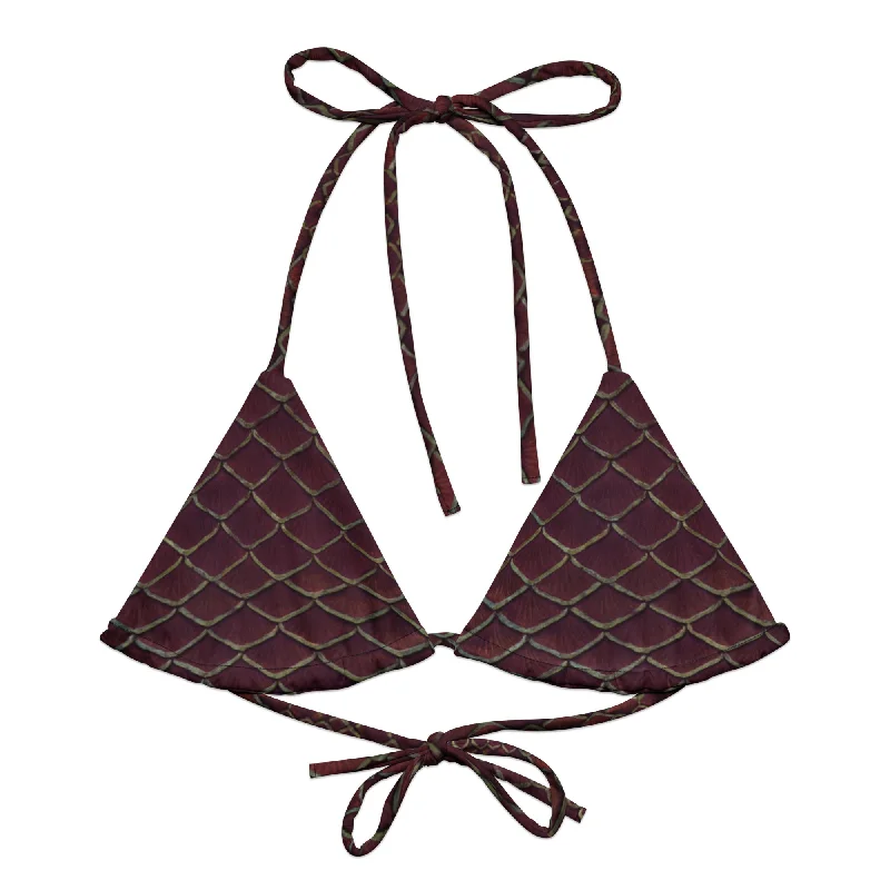 Price Cut Yule Tide Recycled String Bikini Top