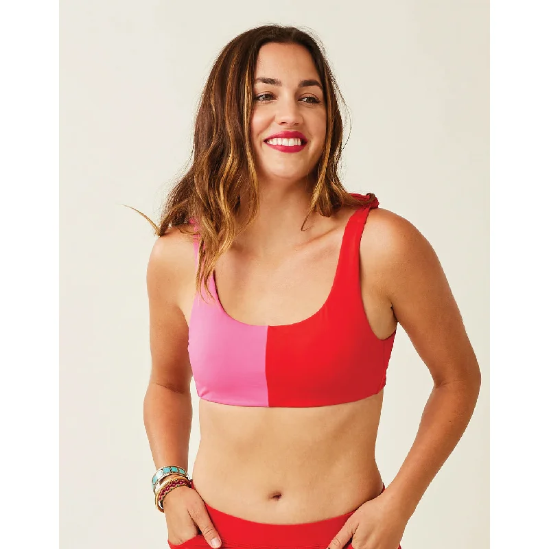 New Arrival Carve Sandhaven Colorblock Top: Fuchsia w. Hot Red