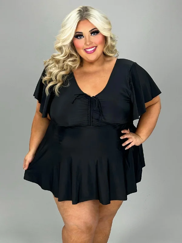 Super Savings SWIM-L {All I Ask}  Black 2 Piece Swimsuit CW EXTENDED PLUS SIZE 4X