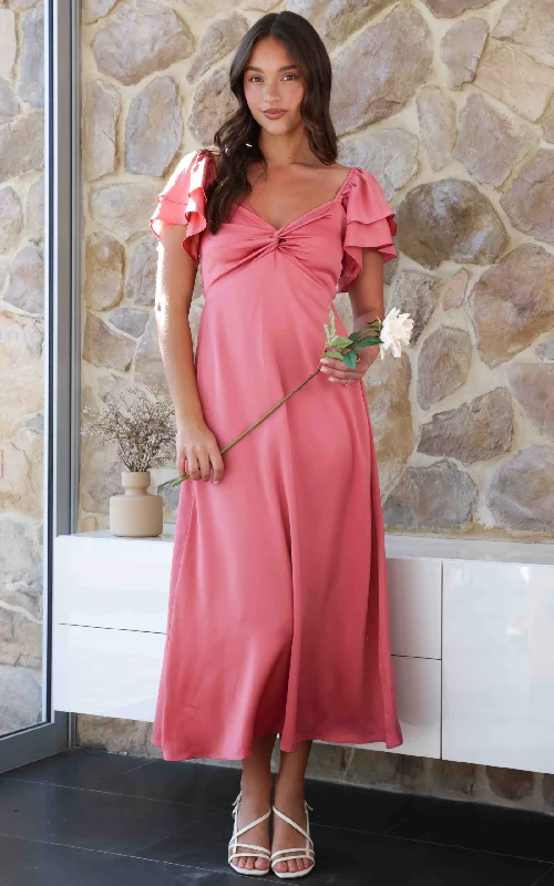 Don't Miss In The Sky Maxi Dress - Rose Blossom