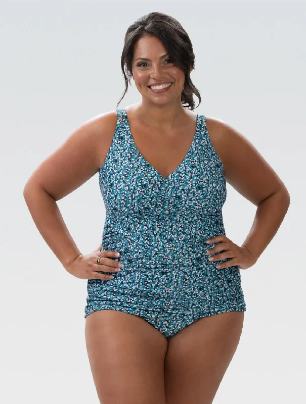 Fantastic Deals Dolfin Aquashape Dot Print Wrap Front Tankini Top