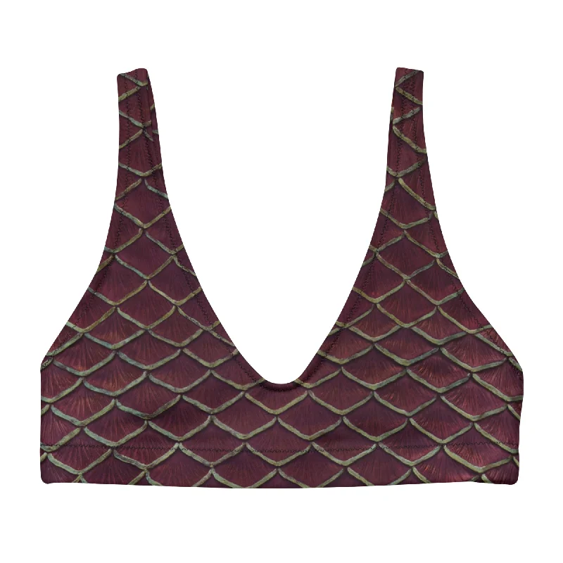 Final Clearance Yule Tide Recycled Padded Bikini Top