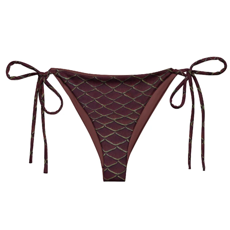 Major Savings Yule Tide Recycled String Bikini Bottom