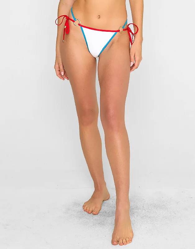 Deal Mania Selena Skimpy Bottom - White/Red/Blue