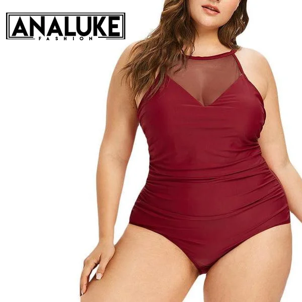 Blowout Deals Plus Size Mesh Swimsuit