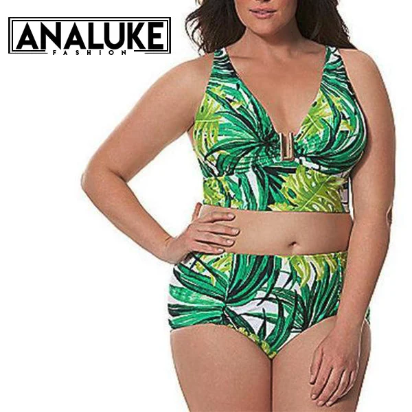 Early Bird Discount Big Size Vintage Printed Set Swimsuit