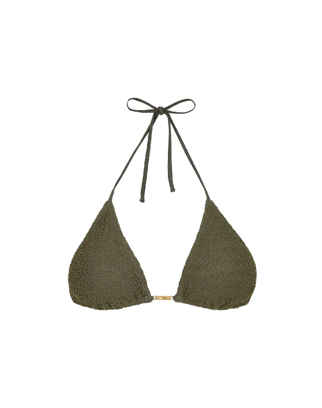 Best Seller Mesh Serena Tri Top - Evergreen