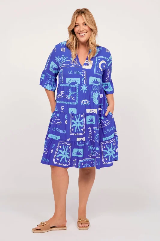 Price Reduction Scout Tiered Dress in Sea Breeze