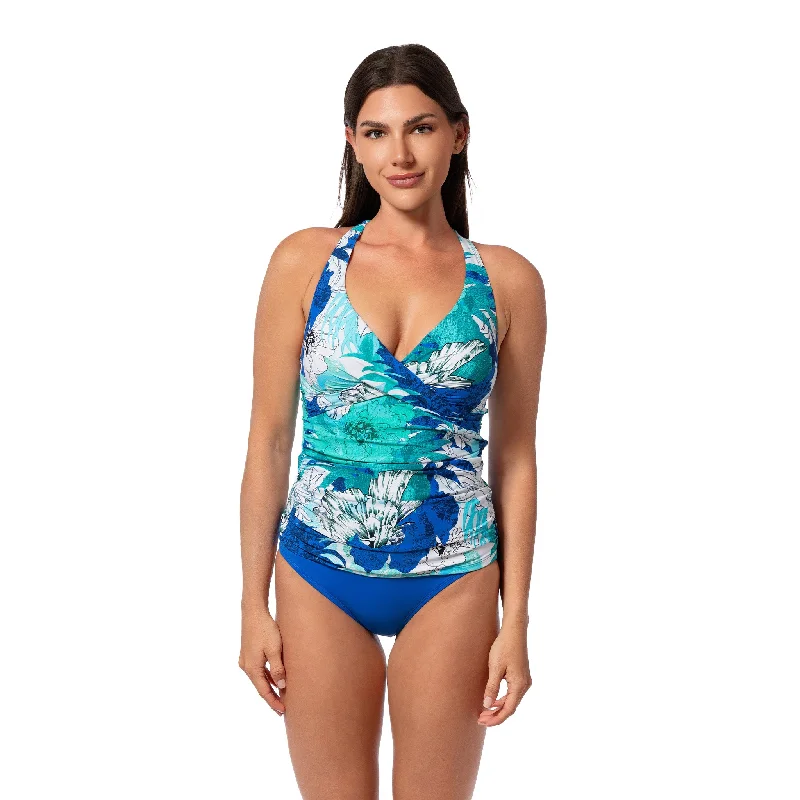 Limited Availability GLOWING FIELDS LOUISE WRAP TANKINI TOP
