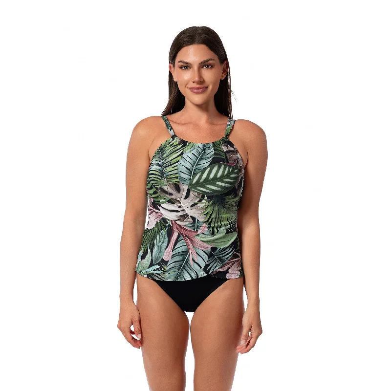 Fantastic Deals JUNGLE GLAM AUDREY DRAPE TANKINI TOP