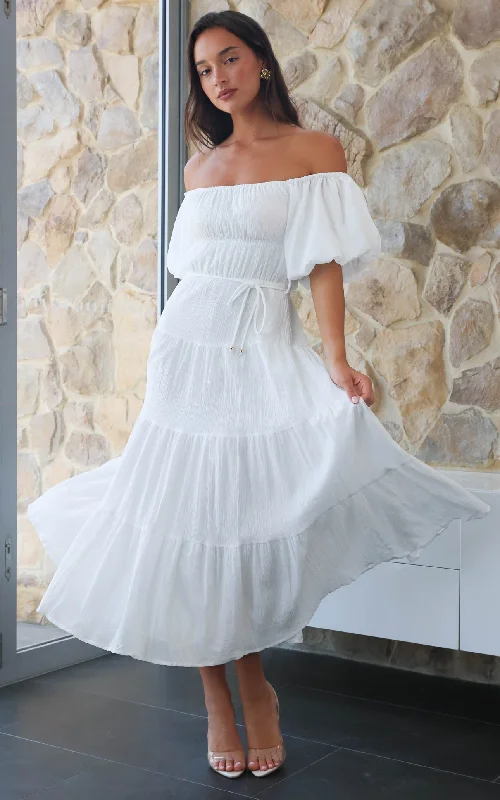 Overstock Zanetti Maxi Dress - White