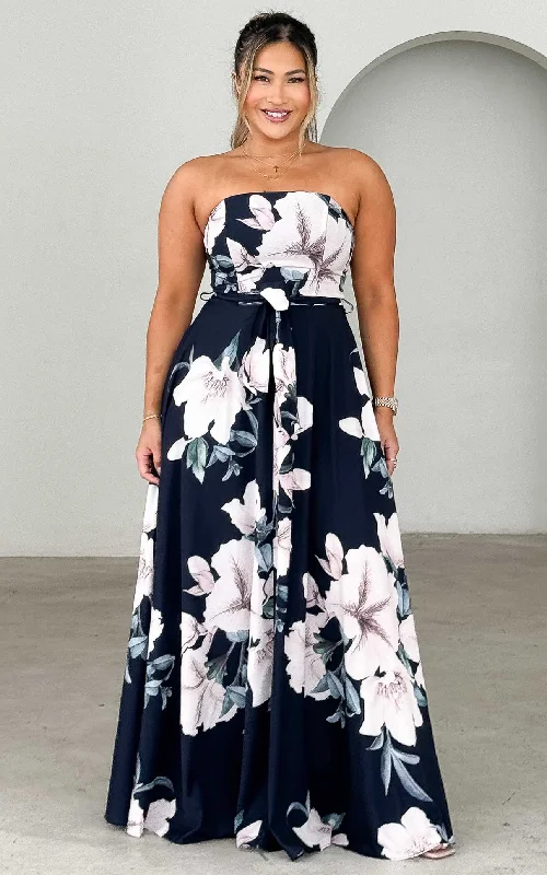 Exclusive Online Offer Tamra Maxi Dress - Navy Floral