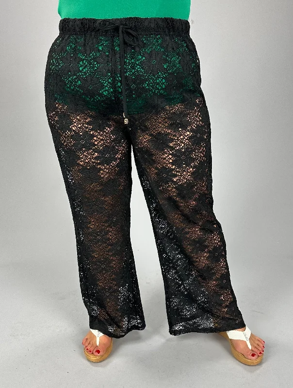 Price Slash SWIM-C {Club C Collection} Black Lace Swimsuit Cover Up PLUS SIZE 2X 3X