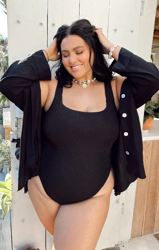 Bonus Savings The Scrunch One Piece ~ Black Scrunch