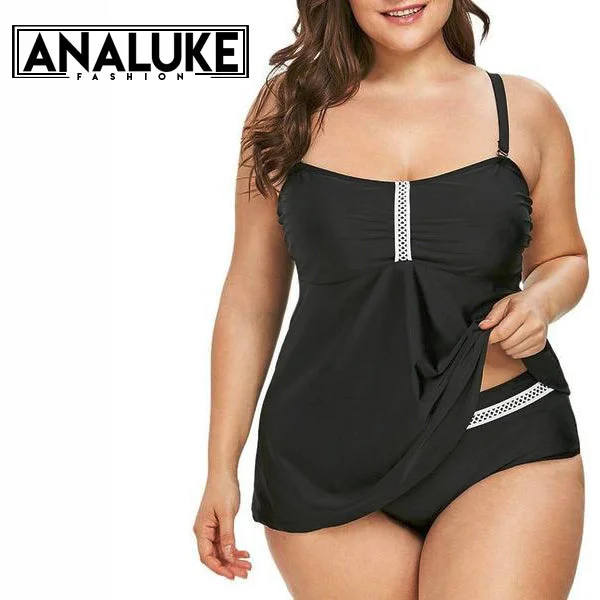 Discount Deals Big Size Black Swimsuit